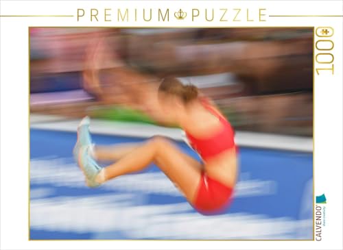 CALVENDO Puzzle Leichtathletik Wettkampf: Momentaufnahme aus dem Weitsprung 1000 Teile Puzzle quer | Lege-Größe cm Foto-Puzzle für glückliche Stunden von CALVENDO