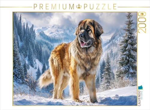 CALVENDO Puzzle Leonberger im Schnee | 2000 Teile Lege-Größe 90 x 67 cm Foto-Puzzle für glückliche Stunden von CALVENDO
