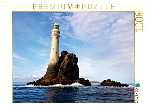 CALVENDO Puzzle Leuchtturm auf Fastnet Rock, dem südlichsten Punkt Irlands 1000 Teile Puzzle quer | Lege-Größe cm Foto-Puzzle für glückliche Stunden von CALVENDO