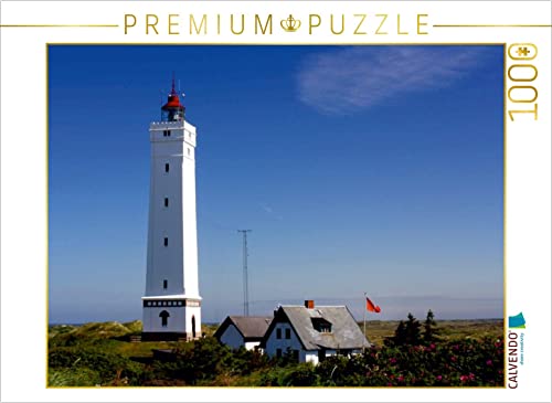 CALVENDO Puzzle Leuchtturm in Blåvand (Blavand) 1000 Teile Puzzle quer | 1000 Teile Lege-Größe 64 x 48 cm Foto-Puzzle für glückliche Stunden von CALVENDO