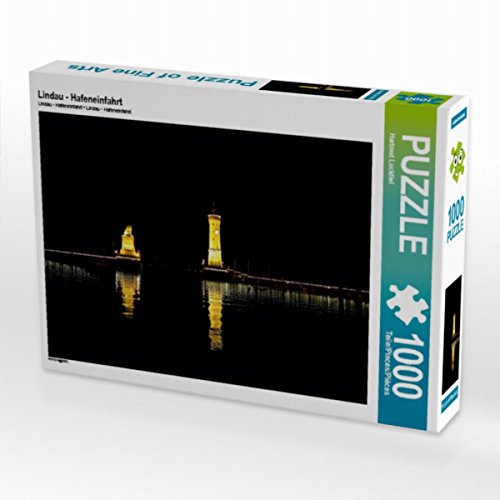 CALVENDO Puzzle Lindau - Hafeneinfahrt 1000 Teile Lege-Größe 64 x 48 cm Foto-Puzzle Bild von Hartmut Luckfiel von CALVENDO