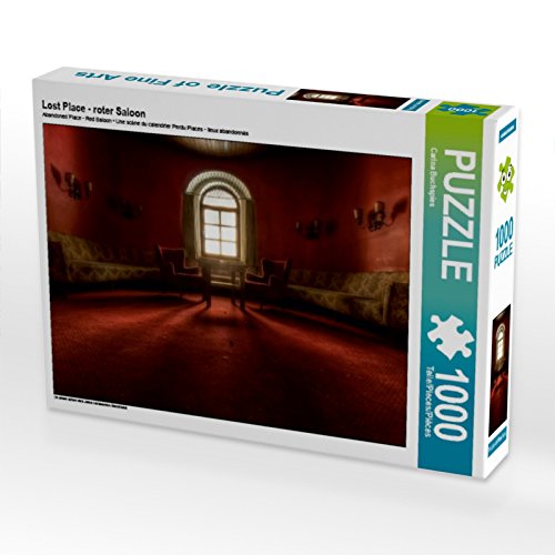 CALVENDO Puzzle Lost Place - roter Saloon 1000 Teile Puzzle quer | 1000 Teile Lege-Größe 64 x 48 cm Foto-Puzzle für glückliche Stunden von CALVENDO