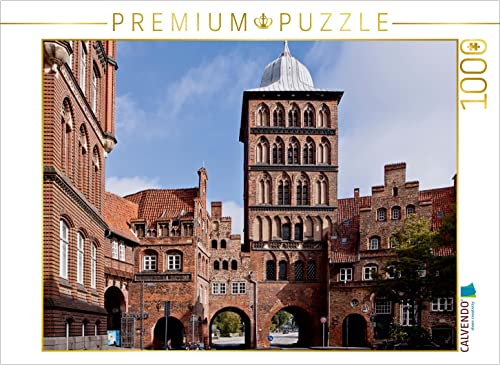 CALVENDO Puzzle Lübeck - Hanseschönheit in Insellage 1000 Teile Lege-Größe 64 x 48 cm Foto-Puzzle Bild von U boeTtchEr von CALVENDO