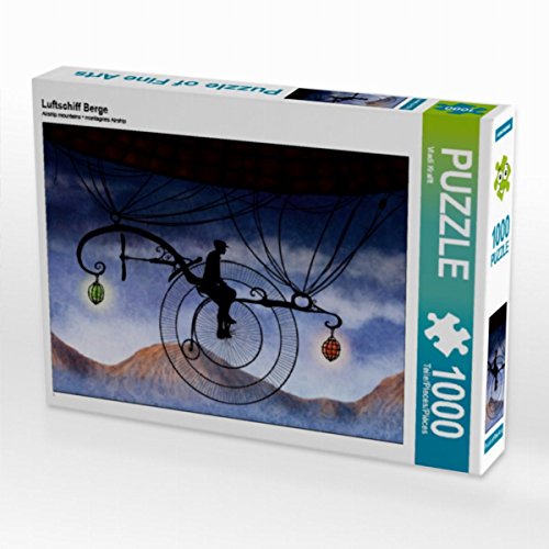 CALVENDO Puzzle Luftschiff Berge 1000 Teile Lege-Größe 64 x 48 cm Foto-Puzzle Bild von Vladi Krafft von CALVENDO