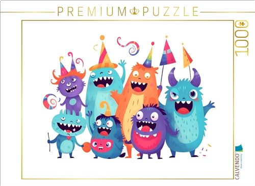CALVENDO Puzzle Lustige Monster feiern eine Party. Geburtstagsparty | 1000 Teile Lege-Größe 64 x 48 cm Foto-Puzzle für glückliche Stunden CALVENDO Puzzle Lustige Monster feiern eine Party. Geburtstagsparty | 1000 Teile Lege-Größe 64 x 48 cm Foto-Puzzle für glückliche Stunden von CALVENDO
