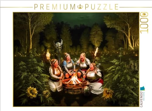 CALVENDO Puzzle Mädelsabend der Walküren (Die Edda) | 1000 Teile Lege-Größe 64 x 48 cm Foto-Puzzle für glückliche Stunden von CALVENDO