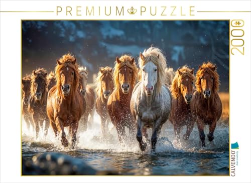 CALVENDO Puzzle Mähnen fliegen im Sommerwind | 2000 Teile Lege-Größe 90 x 67 cm Foto-Puzzle für glückliche Stunden von CALVENDO