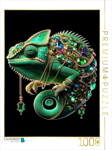 CALVENDO Puzzle Magie des Chamäleon | 1000 Teile Lege-Größe 48 x 64 cm Foto-Puzzle für glückliche Stunden von CALVENDO