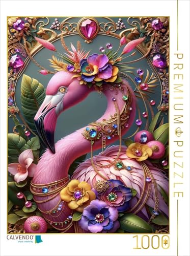 CALVENDO Puzzle Magie des Flamingos | 1000 Teile Lege-Größe 48 x 64 cm Foto-Puzzle für glückliche Stunden von CALVENDO