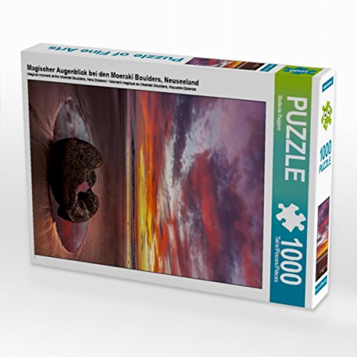 CALVENDO Puzzle Magischer Augenblick bei den Moeraki Boulders, Neuseeland 1000 Teile Lege-Größe 48 x 64 cm Foto-Puzzle Bild von Lidschlag Pappon, Stefanie von CALVENDO