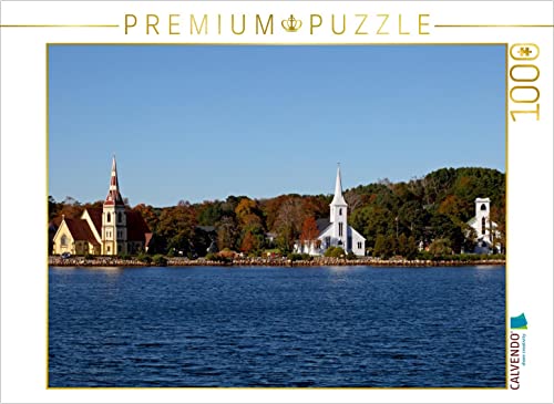 CALVENDO Puzzle Mahone Bay, Nova Scotia 1000 Teile Puzzle quer | 1000 Teile Lege-Größe 64 x 48 cm Foto-Puzzle für glückliche Stunden von CALVENDO