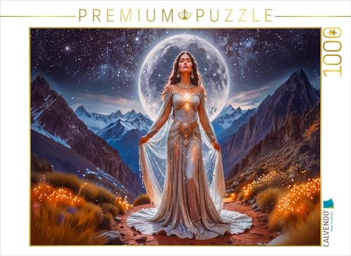 CALVENDO Puzzle Mama Quilla, Mondgöttin mit Silberglanz | 1000 Teile Lege-Größe 64 x 48 cm Foto-Puzzle für glückliche Stunden von CALVENDO