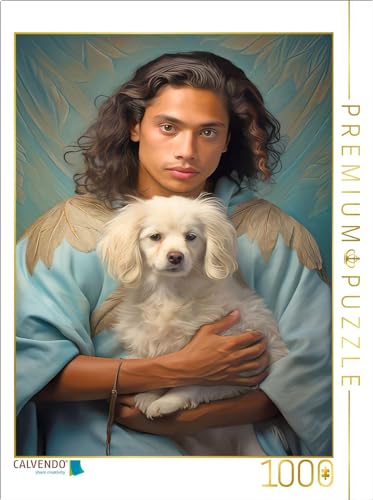CALVENDO Puzzle Man and Dog | 1000 Teile Lege-Größe 48 x 64 cm Foto-Puzzle für glückliche Stunden von CALVENDO