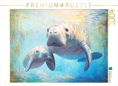 CALVENDO Puzzle Manatee mit Baby | 1000 Teile Lege-Größe 64 x 48 cm Foto-Puzzle für glückliche Stunden CALVENDO Puzzle Manatee mit Baby | 1000 Teile Lege-Größe 64 x 48 cm Foto-Puzzle für glückliche Stunden von CALVENDO