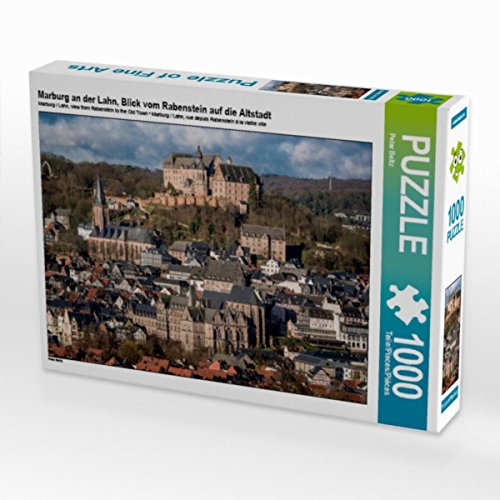 CALVENDO Puzzle Marburg an der Lahn, Blick vom Rabenstein auf die Altstadt 1000 Teile Lege-Größe 64 x 48 cm Foto-Puzzle Bild von Peter Beltz von CALVENDO