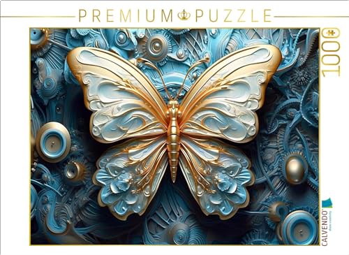 CALVENDO Puzzle Mechanisches Design eines Schmetterlings - Steampunk | 1000 Teile Lege-Größe 64 x 48 cm Foto-Puzzle für glückliche Stunden von CALVENDO