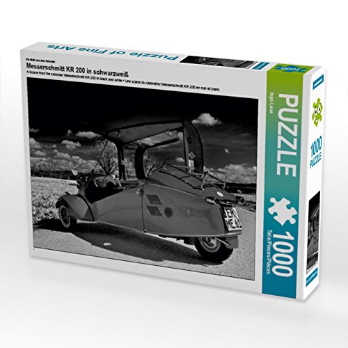 CALVENDO Puzzle Messerschmitt KR 200 in schwarzweiß 1000 Teile Lege-Größe 64 x 48 cm Foto-Puzzle Bild von Ingo Laue von CALVENDO