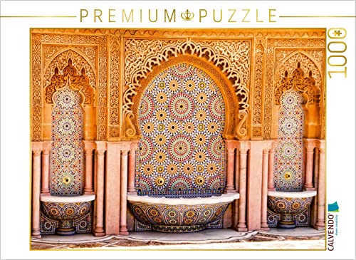 CALVENDO Puzzle Mit Mosaiken verzierte Brunnen in FES 1000 Teile Puzzle quer | 1000 Teile Lege-Größe 64 x 48 cm Foto-Puzzle für glückliche Stunden von CALVENDO