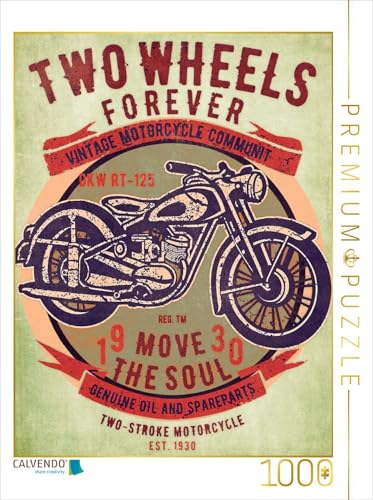 CALVENDO Puzzle Motorrad Nostalgie 1000 Teile Puzzle hoch | Lege-Größe cm Foto-Puzzle für glückliche Stunden von CALVENDO