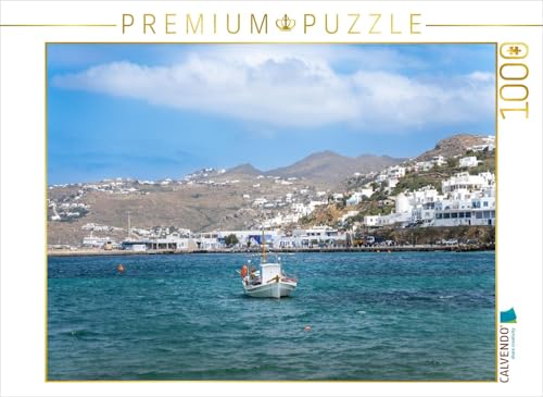 CALVENDO Puzzle Mykonos - Der alte Hafen auf der griechischen Insel | 1000 Teile Lege-Größe 64 x 48 cm Foto-Puzzle für glückliche Stunden von CALVENDO