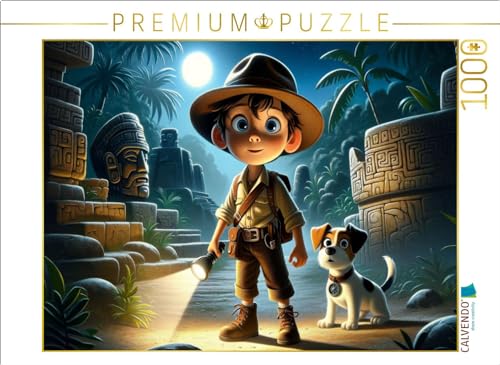 CALVENDO Puzzle Mysterien im Mondlicht: Max und Buddys nächtliche Entdeckung | 1000 Teile Lege-Größe 64 x 48 cm Foto-Puzzle für glückliche Stunden von CALVENDO
