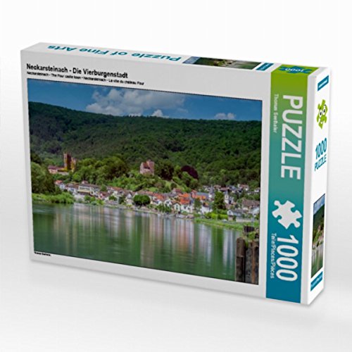 CALVENDO Puzzle Neckarsteinach - Die Vierburgenstadt 1000 Teile Lege-Größe 64 x 48 cm Foto-Puzzle Bild von Thomas Seethaler von CALVENDO