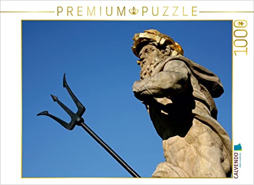 CALVENDO Puzzle Neptunbrunnen in Weimar 1000 Teile Puzzle quer | 1000 Teile Lege-Größe 64 x 48 cm Foto-Puzzle für glückliche Stunden von CALVENDO