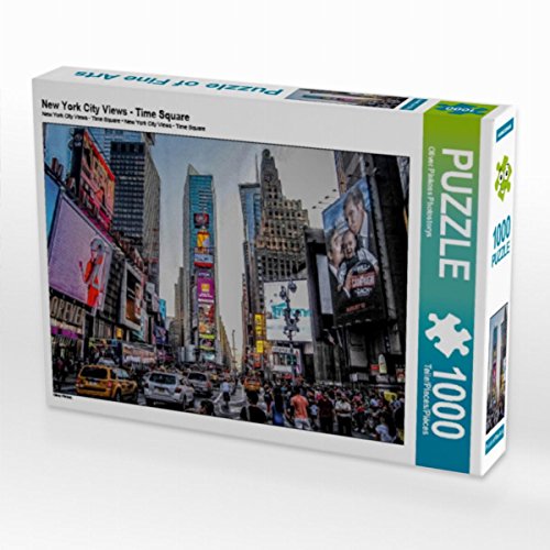CALVENDO Puzzle New York City Views - Time Square 1000 Teile Puzzle quer | 1000 Teile Lege-Größe 64 x 48 cm Foto-Puzzle für glückliche Stunden von CALVENDO