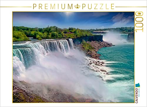 CALVENDO Puzzle Niagarafälle - American Falls und Horseshoe Fall 1000 Teile Lege-Größe 64 x 48 cm Foto-Puzzle Bild von Peter Roder von CALVENDO