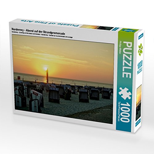 CALVENDO Puzzle Norderney - Abend auf der Strandpromenade 1000 Teile Puzzle quer | 1000 Teile Lege-Größe 64 x 48 cm Foto-Puzzle für glückliche Stunden von CALVENDO