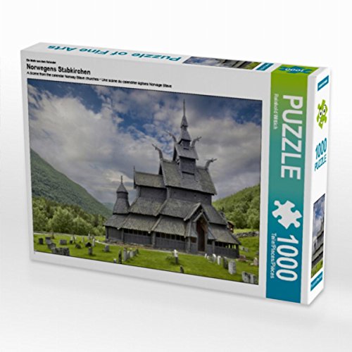 CALVENDO Puzzle Norwegens Stabkirchen 1000 Teile Lege-Größe 64 x 48 cm Foto-Puzzle Bild von Reinhold Wittich von CALVENDO