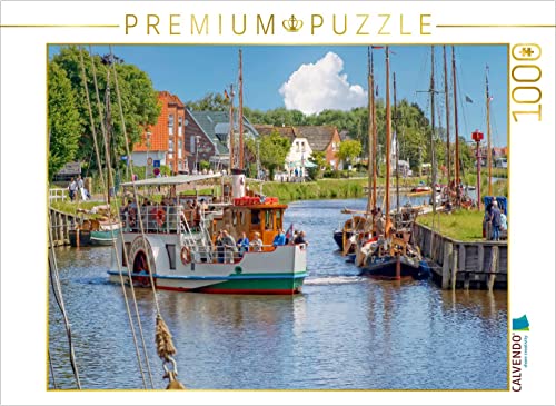 CALVENDO Puzzle Nostalgische Boote im Alten Hafen Carolinensiel 1000 Teile Puzzle quer | Lege-Größe cm Foto-Puzzle für glückliche Stunden von CALVENDO