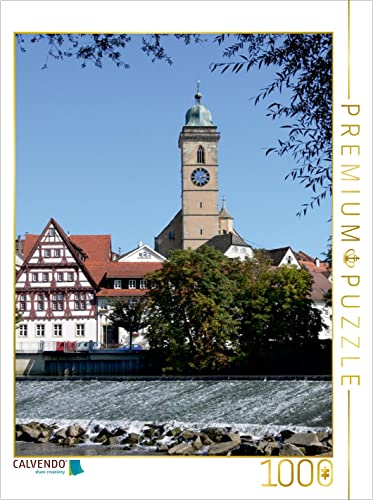 CALVENDO Puzzle Nürtingen, Altstadt mit Stadtkirche 1000 Teile Puzzle hoch | 1000 Teile Lege-Größe 48 x 64 cm Foto-Puzzle für glückliche Stunden von CALVENDO