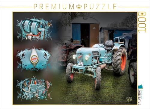 CALVENDO Puzzle Oldtimer Traktor Eicher | Lege-Größe cm Foto-Puzzle für glückliche Stunden von CALVENDO