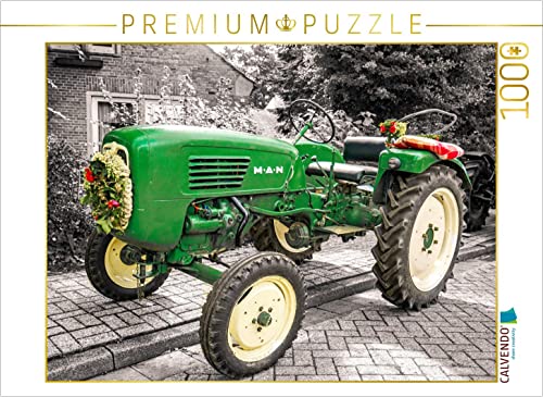 CALVENDO Puzzle Oldtimer Trecker Man | 1000 Teile Lege-Größe 64 x 48 cm Foto-Puzzle für glückliche Stunden von CALVENDO