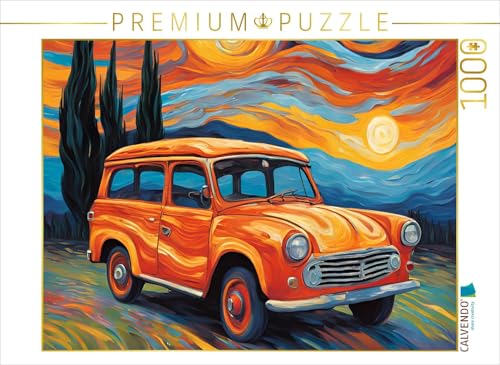 CALVENDO Puzzle Oldtimer im Stil von Van Gogh | 1000 Teile Lege-Größe 64 x 48 cm Foto-Puzzle für glückliche Stunden von CALVENDO