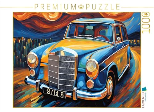 CALVENDO Puzzle Oldtimer im Stil von Van Gogh | Lege-Größe cm Foto-Puzzle für glückliche Stunden von CALVENDO