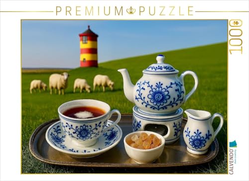 CALVENDO Puzzle Ostfriesische Teezeremonie mit Wölkchen | 1000 Teile Lege-Größe 64 x 48 cm Foto-Puzzle für glückliche Stunden von CALVENDO