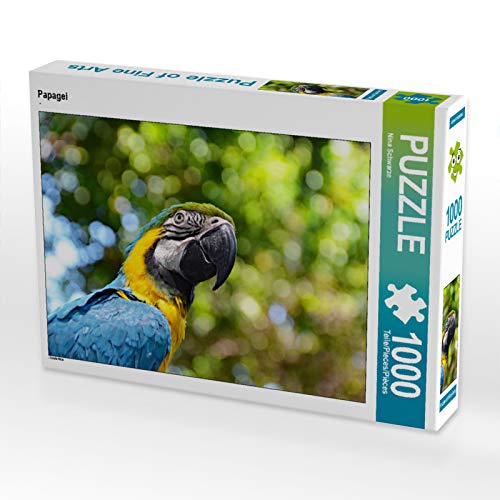 CALVENDO Puzzle Papagei 1000 Teile Puzzle quer | 1000 Teile Lege-Größe 64 x 48 cm Foto-Puzzle für glückliche Stunden von CALVENDO