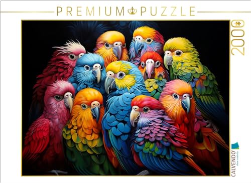 CALVENDO Puzzle Papageien - Illustration vieler Tiere auf einem Bild | 2000 Teile Lege-Größe 90 x 67 cm Foto-Puzzle für glückliche Stunden CALVENDO Puzzle Papageien - Illustration vieler Tiere auf einem Bild | 2000 Teile Lege-Größe 90 x 67 cm Foto-Puzzle für glückliche Stunden von CALVENDO