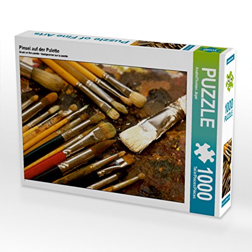 CALVENDO Puzzle Pinsel auf der Palette 1000 Teile Puzzle quer | 1000 Teile Lege-Größe 64 x 48 cm Foto-Puzzle für glückliche Stunden von CALVENDO