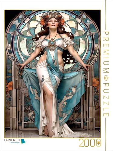 CALVENDO Puzzle Plakat im französischen Art Nouveau-Stil | 2000 Teile Lege-Größe 67 x 90 cm Foto-Puzzle für glückliche Stunden von CALVENDO