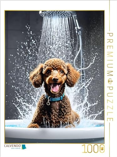 CALVENDO Puzzle Pudelwellness - fröhlicher Pudel unter der Dusche | Lege-Größe cm Foto-Puzzle für glückliche Stunden CALVENDO Puzzle Pudelwellness - fröhlicher Pudel unter der Dusche | Lege-Größe cm Foto-Puzzle für glückliche Stunden von CALVENDO