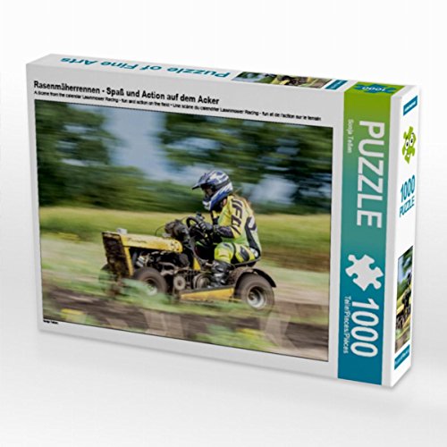 CALVENDO Puzzle Rasenmäherrennen - Spaß und Action auf dem Acker 1000 Teile Lege-Größe 64 x 48 cm Foto-Puzzle Bild von Sonja Teßen von CALVENDO