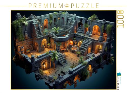 CALVENDO Puzzle Raum eines Computer Spiels - Gamer Nostalgie | 1000 Teile Lege-Größe 64 x 48 cm Foto-Puzzle für glückliche Stunden von CALVENDO