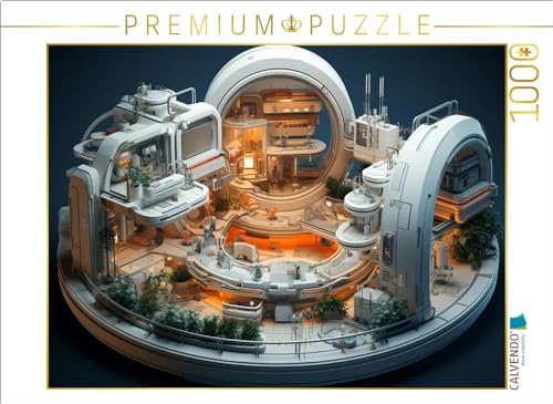 CALVENDO Puzzle Raumstation - 3D Raum für kleine Entdecker | 1000 Teile Lege-Größe 64 x 48 cm Foto-Puzzle für glückliche Stunden von CALVENDO