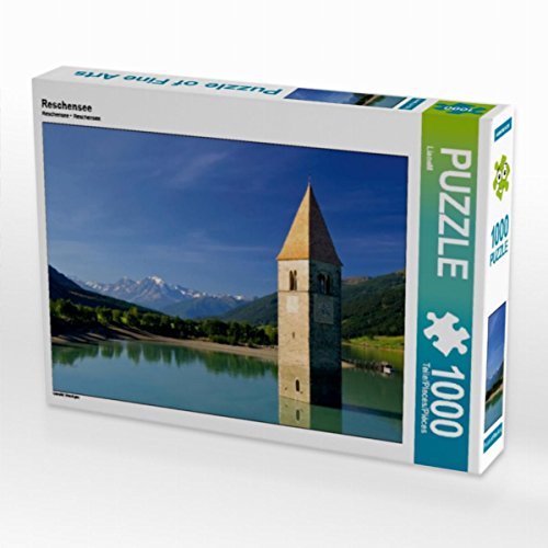 CALVENDO Puzzle Reschensee 1000 Teile Lege-Größe 64 x 48 cm Foto-Puzzle Bild von Thomas Polske CALVENDO Puzzle Reschensee 1000 Teile Lege-Größe 64 x 48 cm Foto-Puzzle Bild von Thomas Polske von CALVENDO