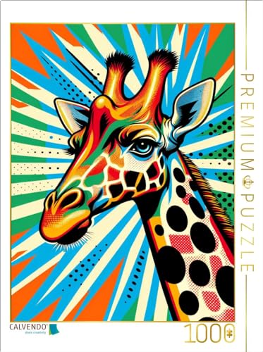 CALVENDO Puzzle Retro Giraffe - Pop Art | 1000 Teile Lege-Größe 64 x 48 cm Foto-Puzzle für glückliche Stunden CALVENDO Puzzle Retro Giraffe - Pop Art | 1000 Teile Lege-Größe 64 x 48 cm Foto-Puzzle für glückliche Stunden von CALVENDO