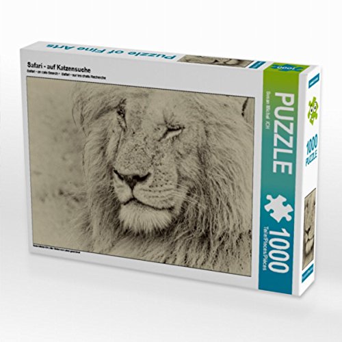 CALVENDO Puzzle Safari - auf Katzensuche 1000 Teile Puzzle quer | 1000 Teile Lege-Größe 64 x 48 cm Foto-Puzzle für glückliche Stunden von CALVENDO