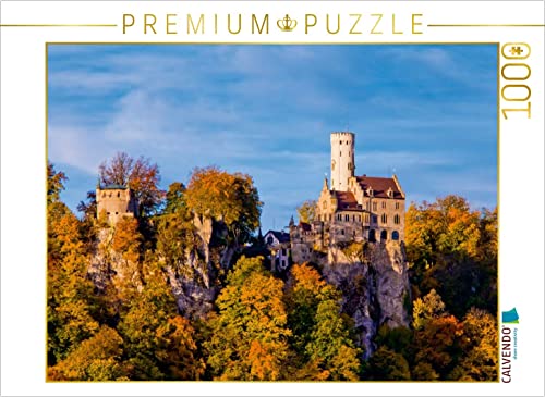 CALVENDO Puzzle Schloss Lichtenstein auf der Schwäbischen ALB 1000 Teile Puzzle quer | 1000 Teile Lege-Größe 64 x 48 cm Foto-Puzzle für glückliche Stunden von CALVENDO